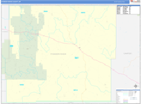 Powder River County Wall Map Basic Style